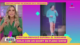 Verónica Castro celebró que Cristian Castro se quitara la ropa en pleno show | De Primera Mano