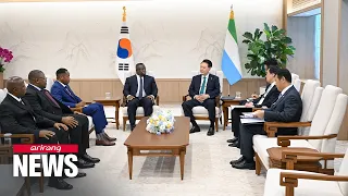 Yoon signals approach of Korea-Africa Summit in talks with Sierra Leone's Pres. Bio