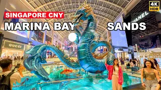 🇸🇬4K - Marina Bay Sands The Dragon Awaken Light-Up | Singapore Chinese New Year 2024🧧