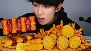 BHC 뿌링치즈볼 뿌링치즈스틱 뿌링감자 뿌링소떡 리얼사운드 먹방 ASMR Seasoning Side Menu Social EATING SOUNDS Mukbang Show