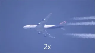 High Altitude Planespotting: 2x Queen of the sky Atlas Air , Boeing 747 and Boeing 747F