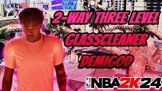 NBA2K24 2-WAY 3 LEVEL GLASS CLEANER DEMIGOD!! BEST POPPER BUILD IN THE GAME?!?!
