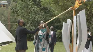 Rwandan President lights flame at genocide memorial 27 years on | AFP