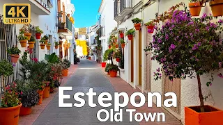 Walking Tour of Estepona Old Town, Spain in January 2023 (4K Ultra HD, 60fps)