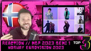 MELODI GRAND PRIX 2023 REACTION | MGP SEMI-FINAL 1 | MGP TOP 3 | EUROVISION 2023