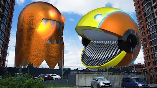Pacman vs Giant Ghost