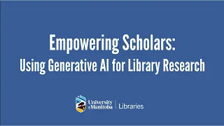 Empowering Scholars: Using Generative AI for Library Research