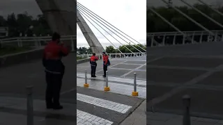 La creciente en pleno centro de Carlos Paz