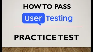 How to pass User testing practice test in hindi