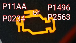 Peugeot faults #P0234 #P11AA #P2563 #P1496 engine faults on PSA 1.6hdi 1.4hdi #2.0hdi