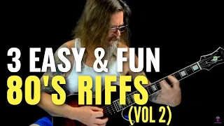 Learn To Play 3 FUN & EASY Guitar Riffs From The 1980s Vol-2