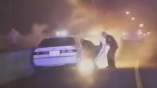 Cops Save Man From Burning Car [DASH CAM VIDEO]