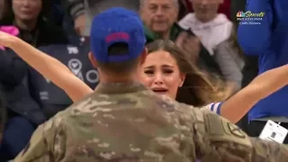 Philadelphia 76ers dancer surprised by boyfriend in military homecoming | ESPN