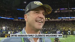 Entire Harbaugh family celebrates Wolverines' win