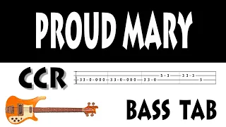 【Bass tab】Proud Mary Creedence Clearwater Revival CCR