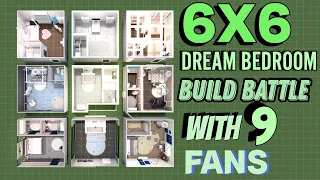 6x6 DREAM BEDROOM BUILD OFF IN BLOXBURG WITH 9 FANS | roblox