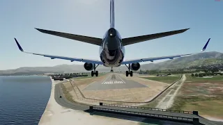 Circle to land at Samos - X plane 12 - Toliss A320neo