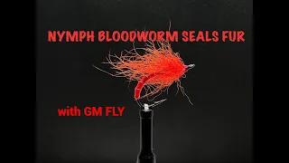 Нимфа Мотыль Мех Тюленя/Nymph Bloodworm Seals Fur Как связать от GM FLY