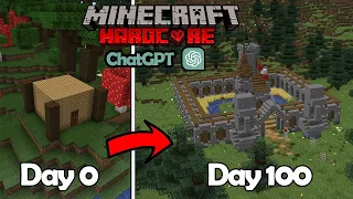 I Spent 100 Days According To Ai In Hardcore Minecraft