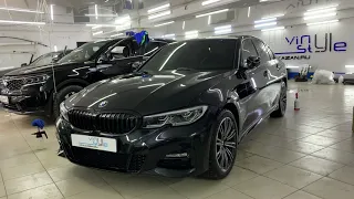 Новая BMW 320 - бронирование всего автомобиля, антихром решетки радиатора, покраска насадок выхлопа