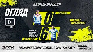 Огляд матчу | FC CROWN KYIV 0 : 6 ROYAL CREDIT |SFCK PARIMATCH| STREET FOOTBALL CHALLENGE