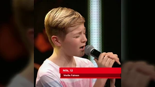 Nils Lange - Weiße Fahnen - Steffi weint! The Voice Kids 2019 - 1. Blind Audition - HD Audio-Picture