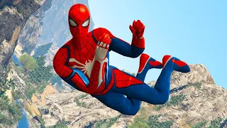 GTA V-Best Extreme Ragdolls And Fails V.57 - Spiderman And Deadpool - (Slow Motion Tables Fails)