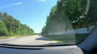 Driving West on Highway 73, North Carolina