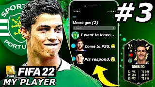 TRANSFER REQUEST SUBMITTED!😱 - FIFA 22 Ronaldo Player Career Mode EP3