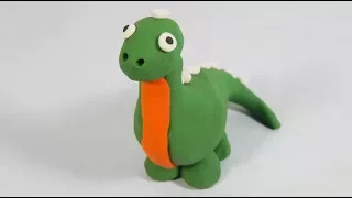 Cómo hacer un dinosaurio de plastilina paso a paso fácil, explicado, arcilla polimérica