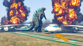GTA 5 - Godzilla Attack Army #2 | Godzilla
