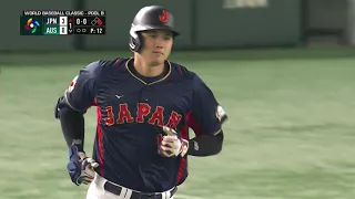 Ohtani's 3 Run Home Run against Team Australia in the World Baseball Classic