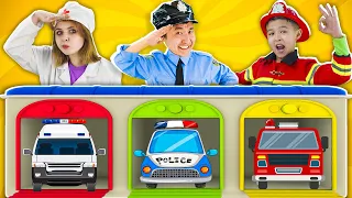 Police Car, Fire Truck and Ambulance Song | Police Officer Song + Best Kids Songs & Nursery Rhymes