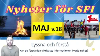 Nyheter för SFI - Lyssna och förstå. (Maj) V.18