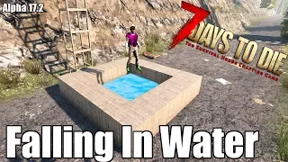 7 Days to Die - Falling Damage in Water - Can You Survive? (Alpha 17.2)