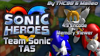 Sonic Heroes (TAS) - Team Sonic in 36:01.23 by Malleo and THC98 (4:3 Encode w/ Memory Viewer)