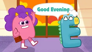 Morning afternoon evening night song ! greeting for kids 😆 English education cartoon