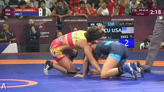 1/4 WW - 49 kg: L. YEPEZ GUZMAN (ECU) v. T. IKEI (USA)