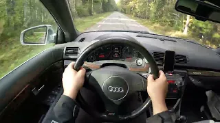 Audi S4 B6 4.2 V8 POV driving closed road / enjoy v8 sound / original exhaust