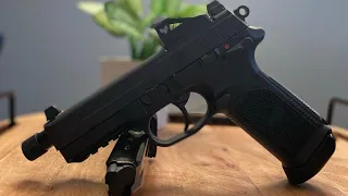 FNX-45 Tactical w/ SwampFox Justice Green Dot Sight (Sexy In Black)