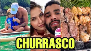 GUSTTAVO LIMA FAZ CHURRASCO JUNTO COM ANDRESSA E OS FILHOS E CURTE O DIA COM A FAMÍLIA !!!