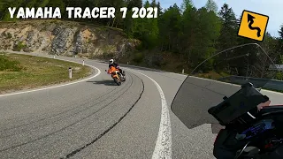 Riding a beautiful curvy road in the Austrian mountains - YAMAHA TRACER 7 2021 - GoPro Hero 8 (4K)