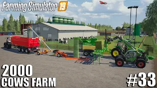 From rye to HAY PELLETS production chain | 2000 Cows Farm | Timelapse #33 | Farming Simulator 19