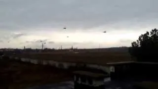 Военные вертолёты в Крыму с  Песчаное 28 02 2014