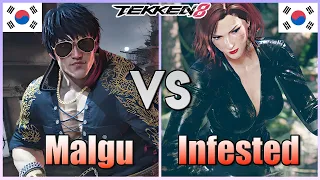 Tekken 8  ▰  Malgu (#1 Law) vs Infested (Nina) ▰ Ranked Matches!