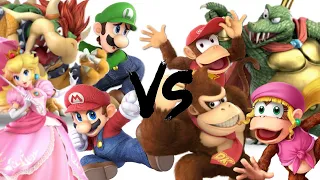 MUGEN Super Mario Series VS Donkey Kong Series (4v4)