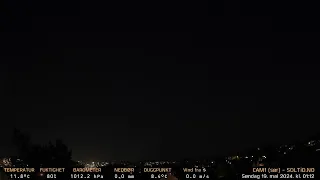 Timelapse Cam 1 - Natt til 19. mai 2024