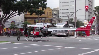 Helicóptero Águia decolando da R. Domingos de Morais - São Paulo 20/12/2019