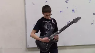 7th Grade Guitarist plays metal at his school talent show