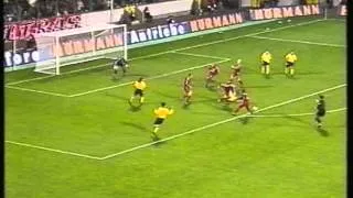 2000 (November 23) Bayer Leverkusen (Germany) 4- AEK Athens (Greece) 4 (UEFA Cup)